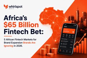 Map showing 5 African fintech markets for brand expansion in 2026 including Egypt, Rwanda, Ghana, Ivory Coast and Ethiopia